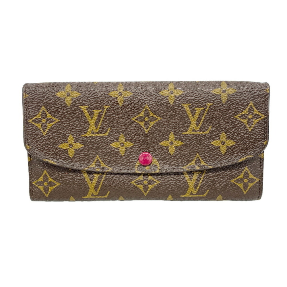 Louis Vuitton Monogram Portefeuille Emilie Long Wallet M60697 Fuchsia Women's...